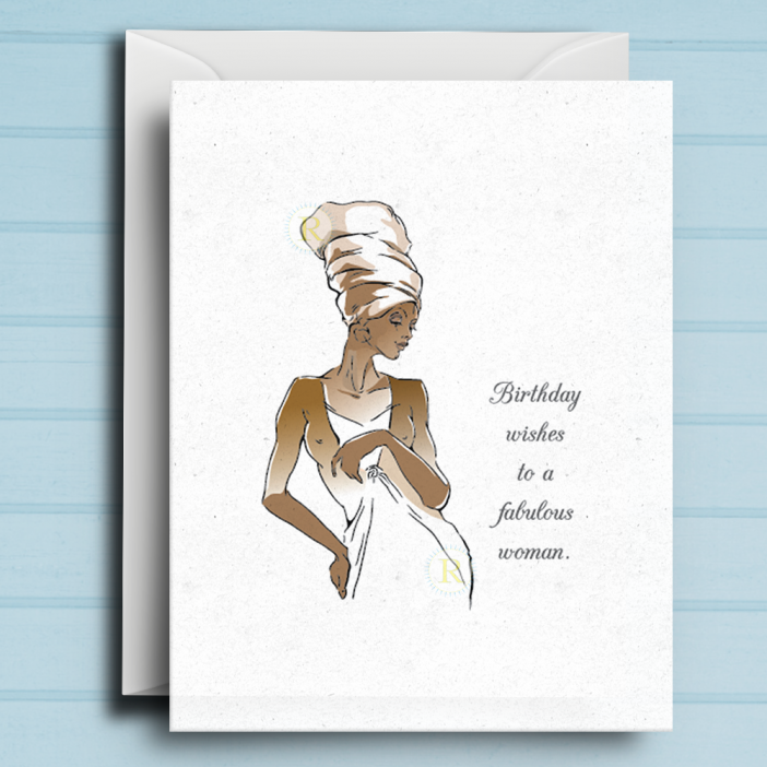 Black Woman Birthday Card H